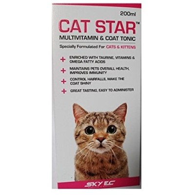 SKY EC CAT STAR MULTI VITAMIN AND COAT CATS AND KITTENS 200 ML 